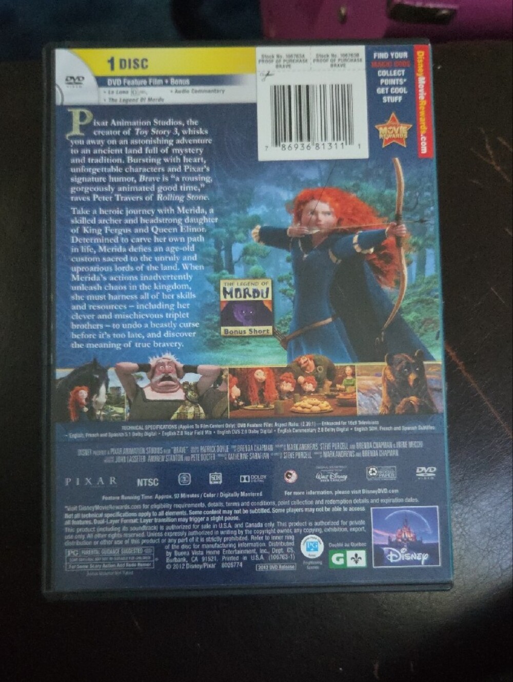 Brave dvd - Picture 2 of 2
